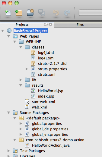 Screenshot from Netbeans project